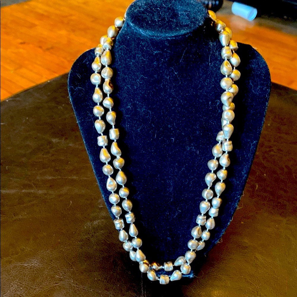 Baroque Brown Pearl Necklace with Unique Irregular Shapes